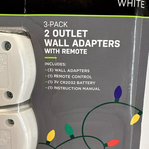 Commercial Electric Wireless Indoor Remote Control AC/DC Adapter, White(3-Pack) - Picture 4 of 5